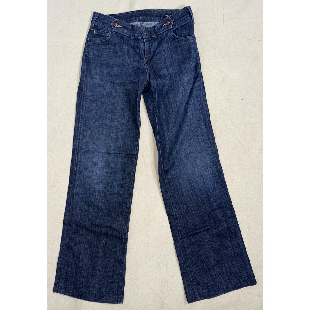 Y2K Citizens of Humanity Women's Sz 26 Cadet Low Rise Dark Wash Wide Leg USA
